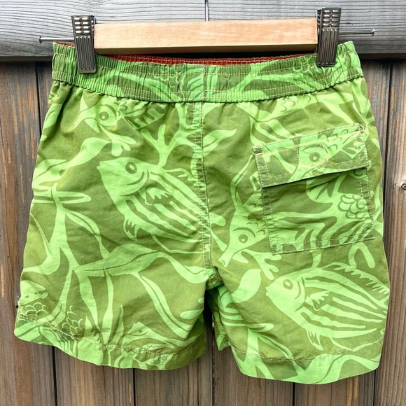 Polo by Ralph Lauren Green Fish Swim Trunks - Picture 2 of 3